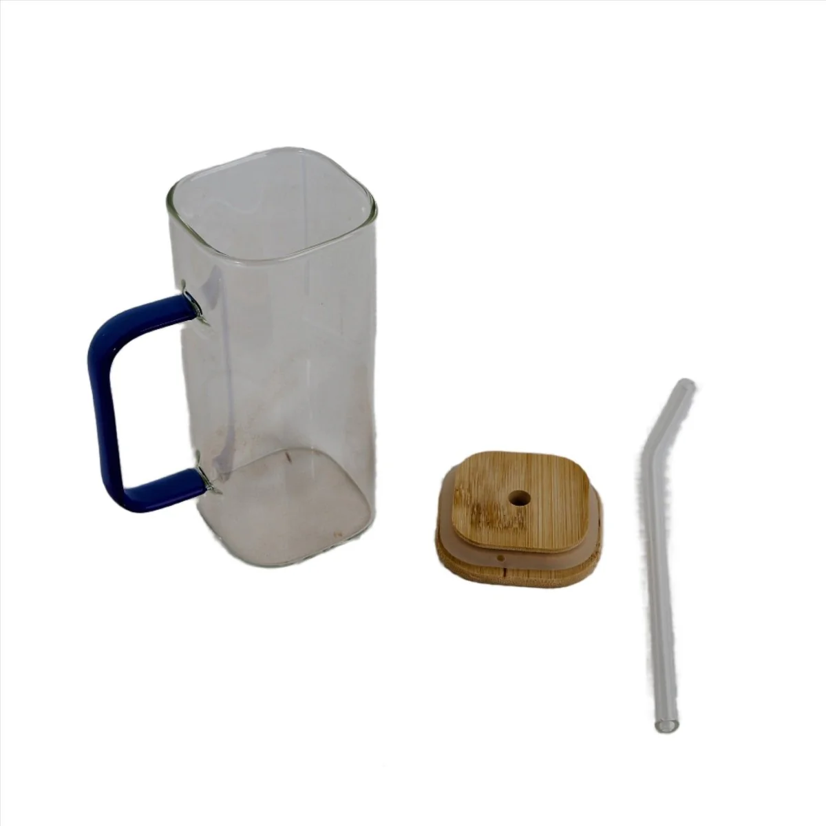 كوب زجاجي فاخر مع ماصة - Image 3