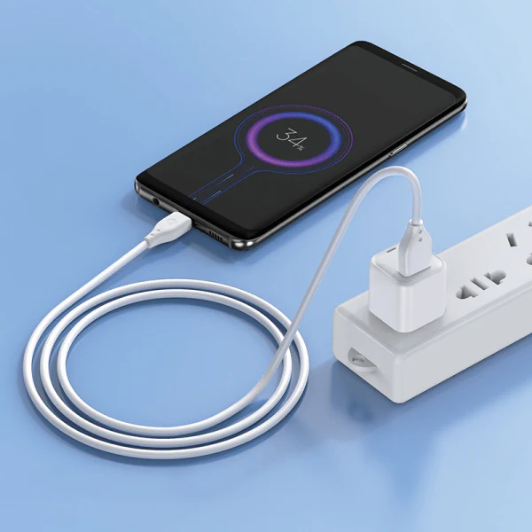 كابل USB-C أبيض سريع الشحن - Image 3