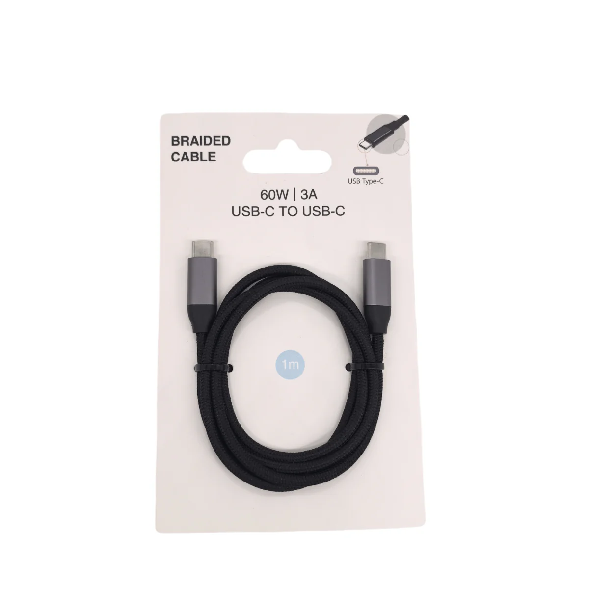 كابل USB-C مضفر 1 متر - شحن سريع 60 واط - Image 3