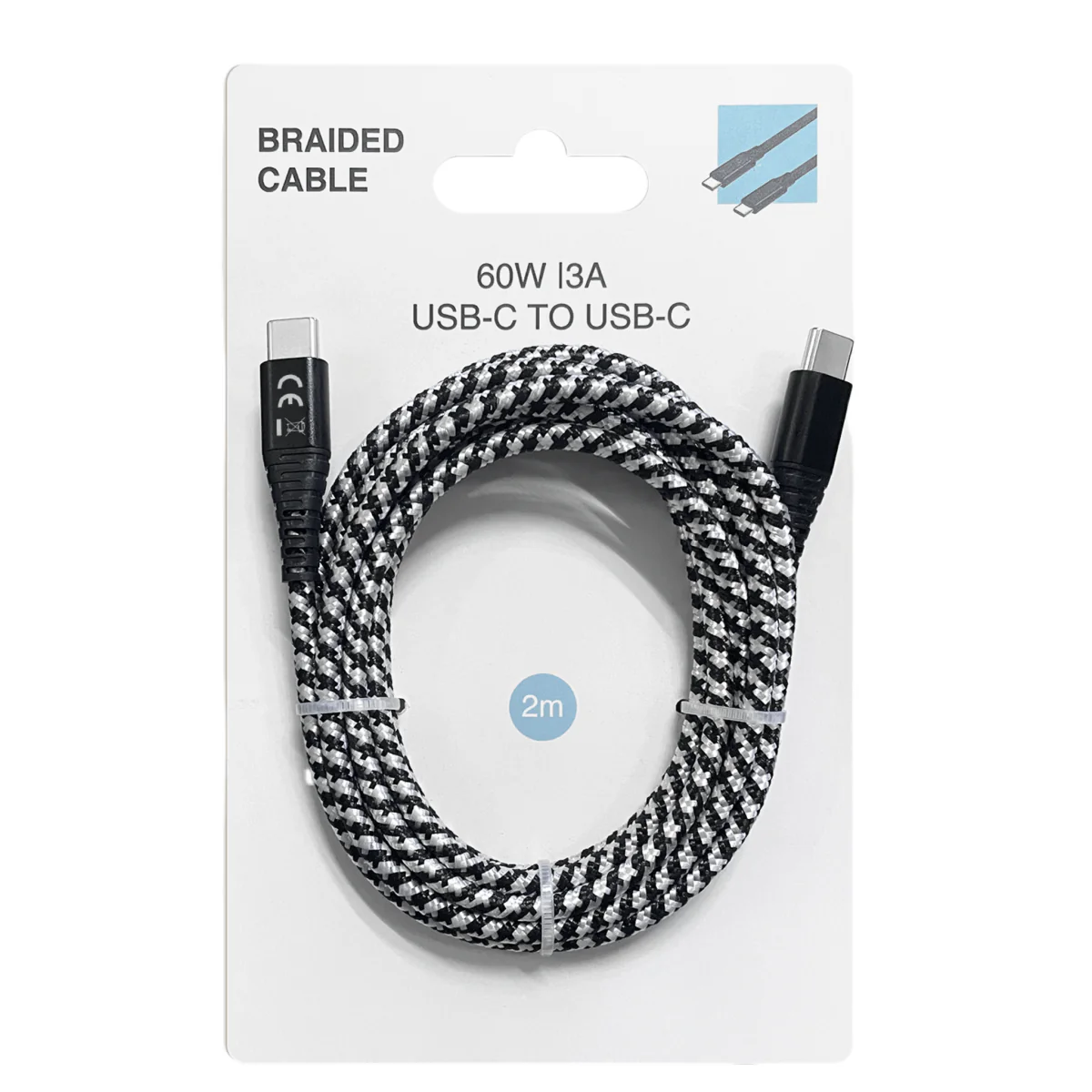 كابل USB-C مضفر 2م - 60W - Image 4