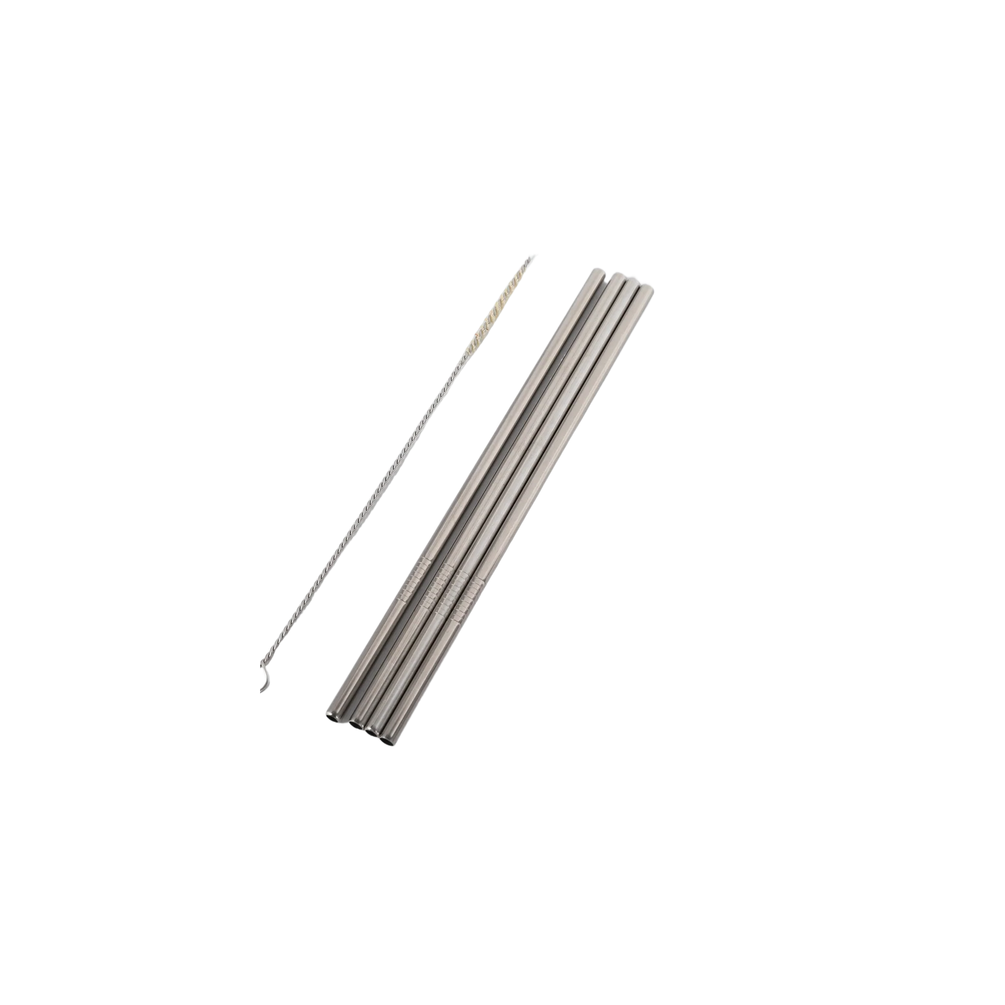 مصاصات معدنية مع فرشاة تنظيف - Image 3