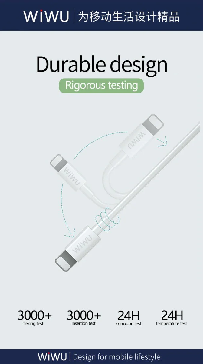 كابل شحن سريع WiWU USB-C إلى Lightning - Image 3