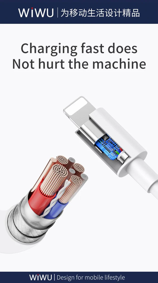 كابل شحن سريع WiWU USB-C إلى Lightning - Image 4
