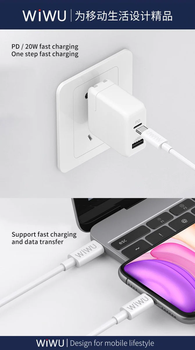 كابل شحن سريع WiWU USB-C إلى Lightning - Image 5